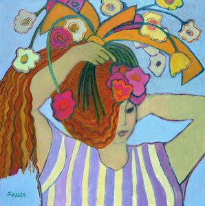 Blumen in ihrem Haar, 2003-04 von Jeanette Lassen
