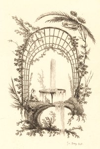 Brunnen unter Pergola