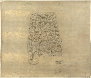 Grundkarte von Alabama von Jedediah Hotchkiss