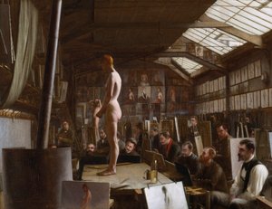 Bouguereaus Atelier an der Académie Julian, Paris von Jefferson David Chalfant