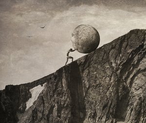 Mühsamer Aufstieg eines Mannes von Jeffrey Hummel