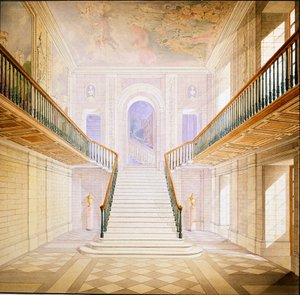 Entwurf für eine Treppe in der Painted Hall, Chatsworth