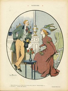 Illustration von Jehan Testevuide (1873-1924) in Le Rire, 09/05/08 - Dandytum - Mode, Innenarchitektur - Dandy