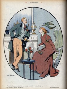Dandysme: - Marcel Petitpain sagte mir gestern, dass ich der letzte Dandy bin... - Der letzte?... Komm schon, gut! Illustration von Jehan Testevuide.