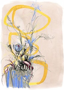 Abstrakte florale Skizze