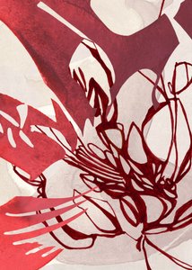 Abstrakte rote Blüten