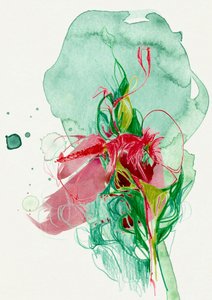 Lebendige abstrakte Blüte