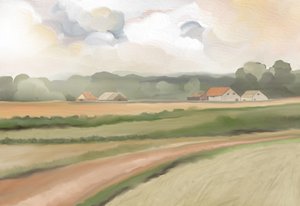 Rustikale Landschaftsfelder von Jenna Alheit
