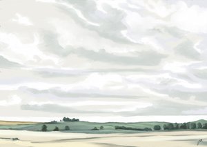 Serene Landschaft auf dem Land