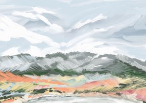 Lebhafte Herbstberge