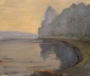 Batson Creek Salcombe, früher Morgen, 2016 von Jennifer Wright