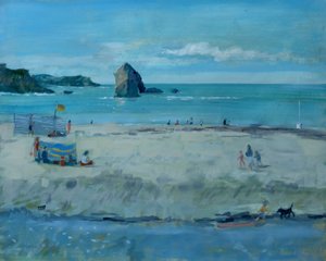 Thurlestone Rock, Devon, 2016 von Jennifer Wright