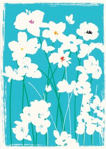 Türkise Blumen von Jenny Frean