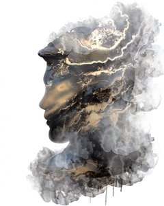 Flüssige Goldsilhouette von Jenny Nielsen