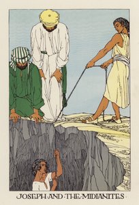 Joseph und die Midianiter (Farblithografie) von Jenny Wylie