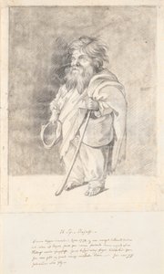 Der römische Zwerg Francesco Ravai, genannt Bajocco. Ganze Figur, Dreiviertelprofil nach links