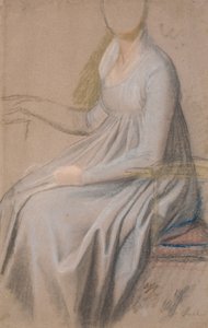 Kleidungsstudie für das Porträt der Gräfin Agnete Marie Rosencrone von Jens Juel