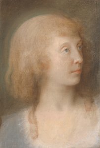 Porträt von Anna Barbara Damkier, Dreiviertelprofil nach links