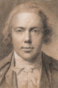 Selbstporträt, Brustbild en face von Jens Juel