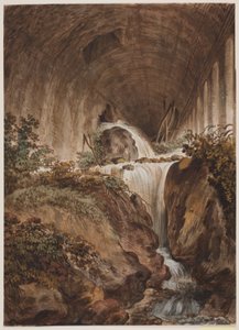 Wasserfall unter gemauertem Gewölbe von Jens Petersen Lund