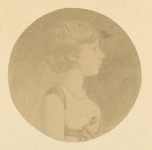 Mezzotinto-Porträt eines Mädchens im Profil, aus Die St. Memin Sammlung von Porträts, 1862 von Jeremiah Gurney