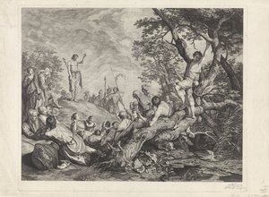 Johannes der Täufer predigt in der Wildnis von Jeremias Falck