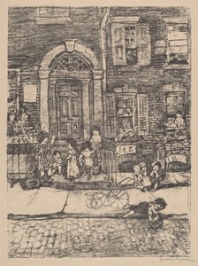 Straßenszene (New York) von Jerome Myers