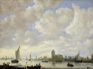 Ansicht der Merwede bei Dordrecht von Jeronymus van Diest (II) (attributed to)