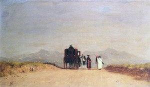 Reisende Rast in der römischen Campagna, ca. 1868 von Jervis McEntee