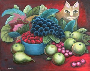 Katze und Frucht von Jerzy Marek
