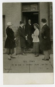 Adele Kennedy, die einzige Führerin durch Greenwich Village, New York, USA von Jessie Tarbox Beals