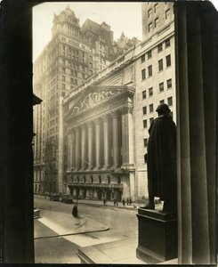 Broad St vom Treasury Building, New York, USA, ca. 1905-40 von Jessie Tarbox Beals