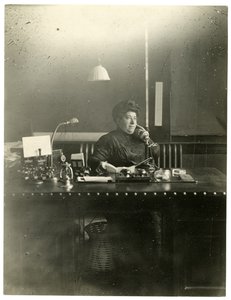 Frau Chas Netcher aus Chicago, Besitzerin eines der größten Geschäfte The Boston Store dort. Sie ist jetzt wieder verheiratet, finde ihre Namensänderung Mollie Alpiner Netcher Newbury, ca. 1905-18 von Jessie Tarbox Beals