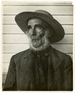 Alter Mann mit Strohhut von Jessie Tarbox Beals