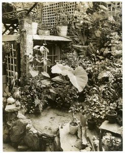 Pool zeigt Terrasse, Heim von George und Mary Stonehill, Greenwich Village, New York, USA, ca. 1936-37