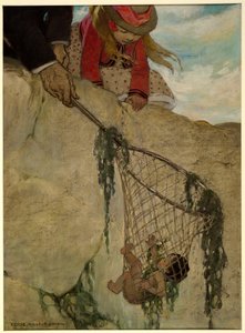 Er fühlte das Netz sehr schwer, aus Die Wasserkinder von Charles Kingsley, veröffentlicht 1916 von Jessie Willcox Smith