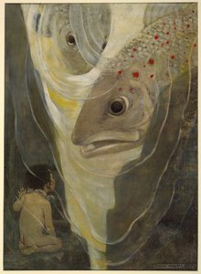 Oh, tu mir nicht weh! rief Tom. Ich will dich nur ansehen; du bist so schön, aus Die Wasserbabys von Charles Kingsley, veröffentlicht 1916 von Jessie Willcox Smith