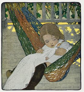 Wiegepuppe zum Schlafen bringen von Jessie Willcox Smith