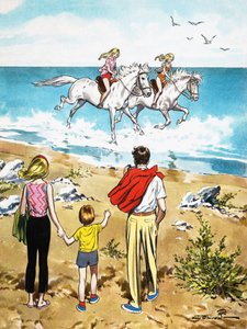 Reiten im Brandung von Jesus Blasco