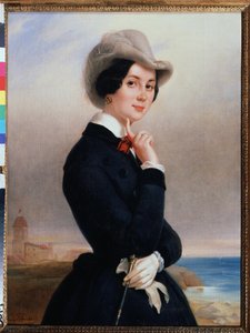 Porträt der russischen Schauspielerin Vera Michurina-Samoylova (1866-1948) von Jewgenij Alexandrowitsch Pluchart