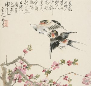 Ein Paar Schwalben, 1857 von Jin Yuan