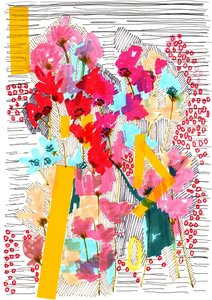 Florales Gekritzel 3, 2013 von Jo Chambers