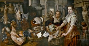 Christus im Haus von Martha und Maria von Joachim Beuckelaer