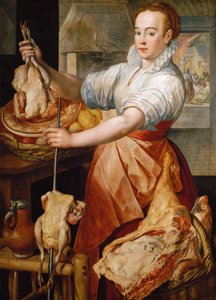 Frühe Niederländische Kunst: Der Koch (Christus im Haus von Martha und Maria) von Joachim Beuckelaer