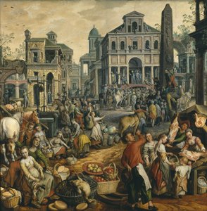 Marktszene mit Ecce Homo, 1565