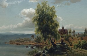 Kirche am Fjord von Joachim Frich