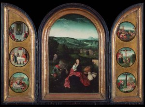 Ruhe auf der Flucht nach Ägypten Triptychon, ca. 1515