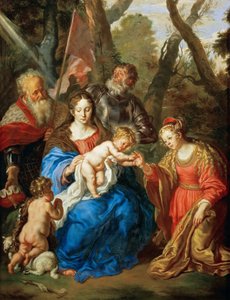 Die mystische Hochzeit der heiligen Katharina mit den Heiligen Leopold und Wilhelm