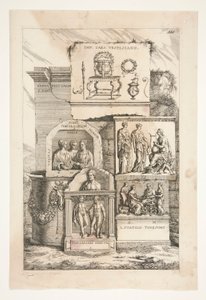 Römische Reliefs mit Inschriften von Joachim von Sandrart