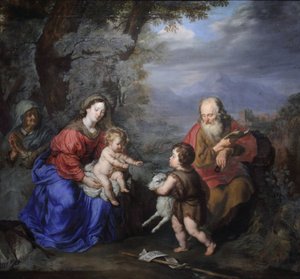 Heilige Familie in einer Landschaft